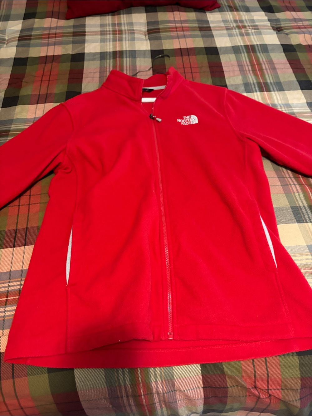 The North Face Bright Red Full-Zip Fleece Jacket